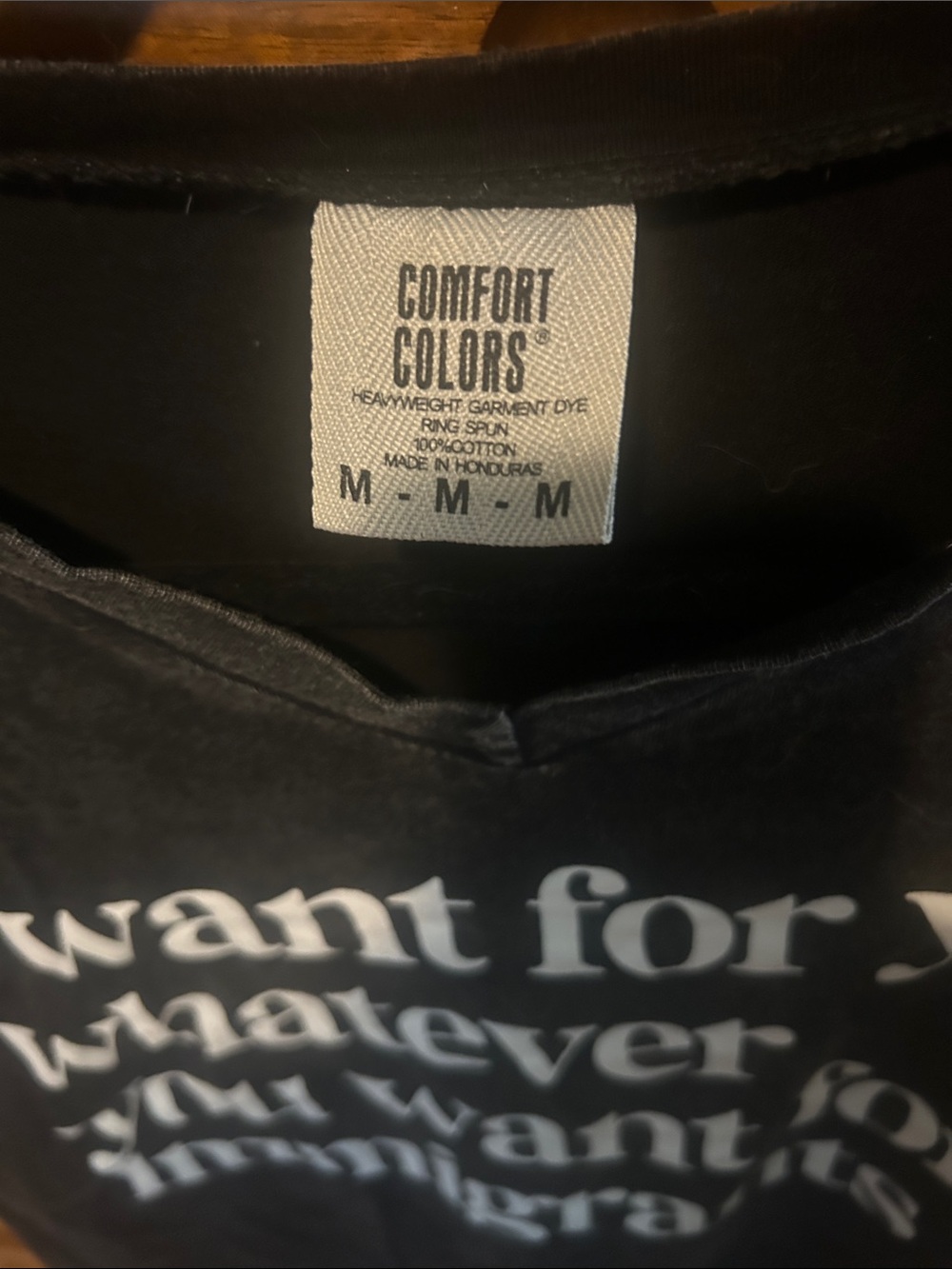 Comfort Colors Black Tee with White writing- for the protests 😉 - Picture 2 of 2